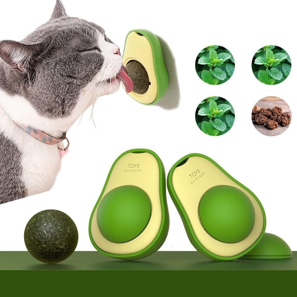 Abacate De Brinquedo Para Gatos Com Erva Natural